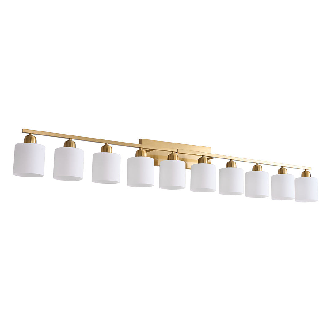 Modern Minimalist Vanity Light for Bathroom Mirror with Glass Shades