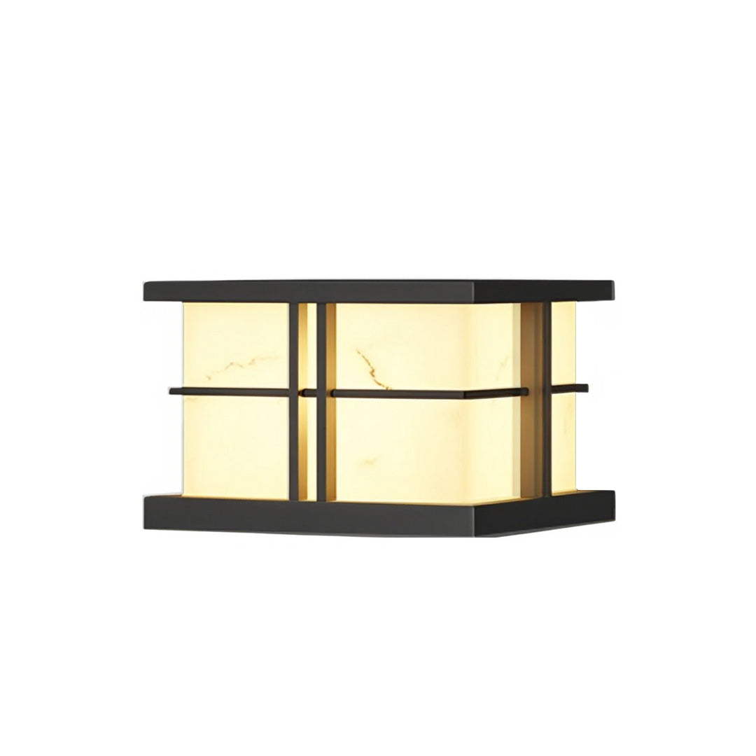Modern Pillar Light Outdoor Stainless Steel Marble Courtyard Lamp