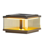 Square Pillar Post Lights for Courtyard and Fence, Black Aluminum LED