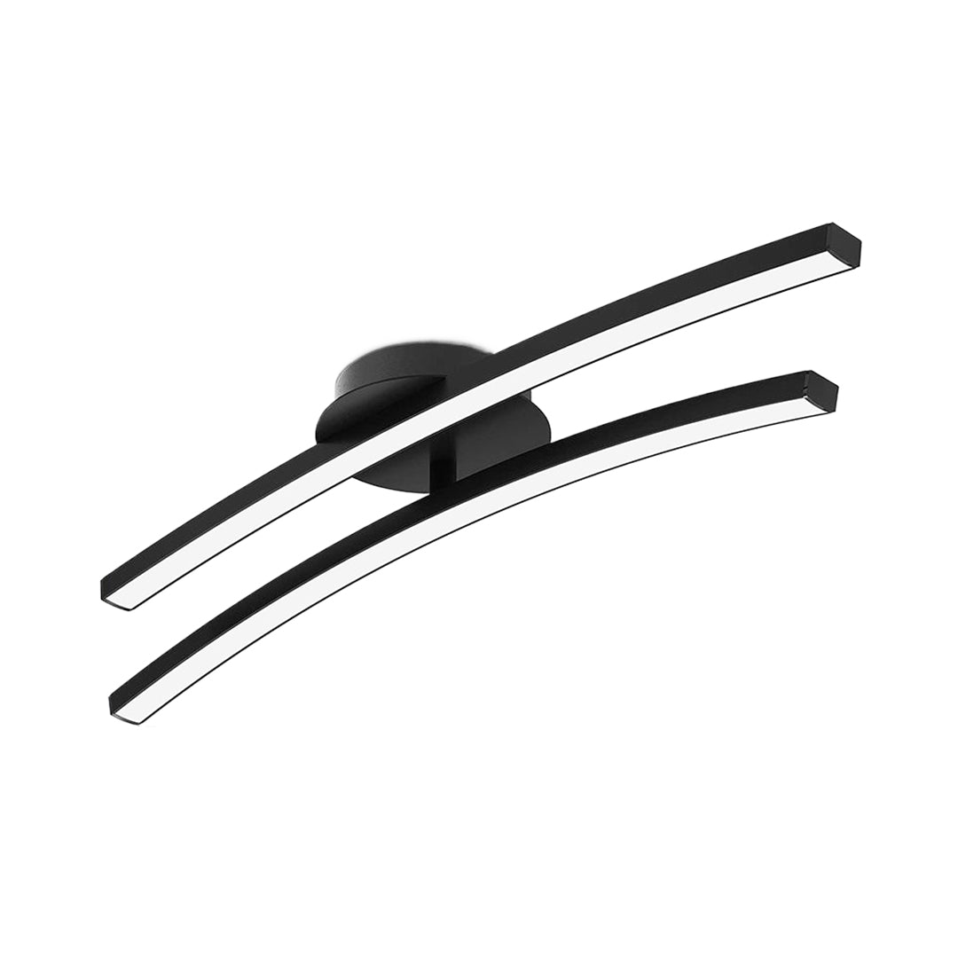 Aura Dual LED Semi Flush Mount Ceiling Light with Rotating Strips