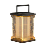 Minimalist Outdoor Lantern with Stainless Steel Frame and Warm LED Glow