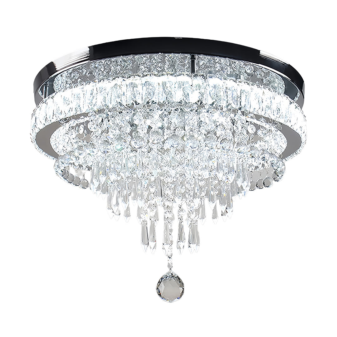 Aurelia Crystal Flush Mount Ceiling Light in Gold Stainless Steel