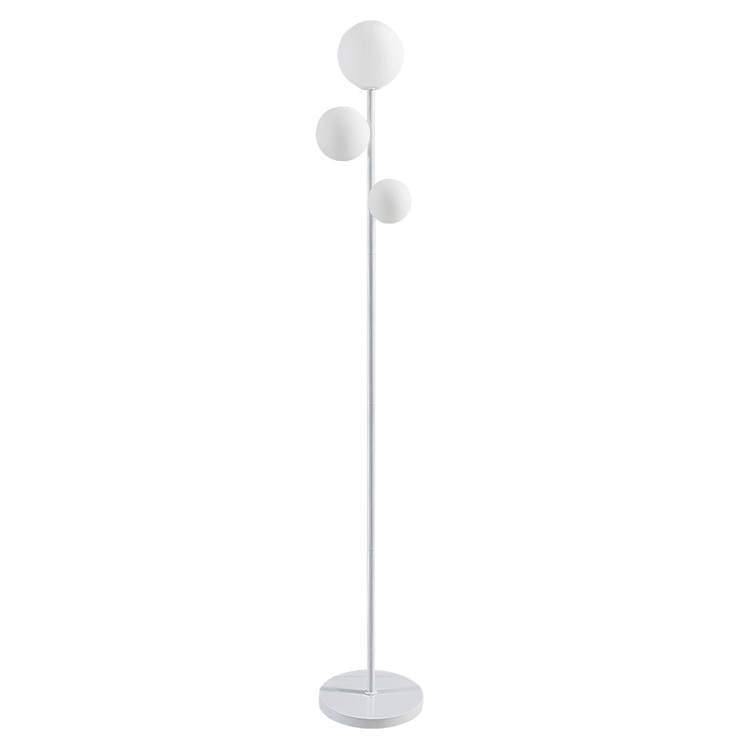 Aurelia Triple Globe Floor Lamp – Modern Sculptural Standing Light in Gold, Black, or White