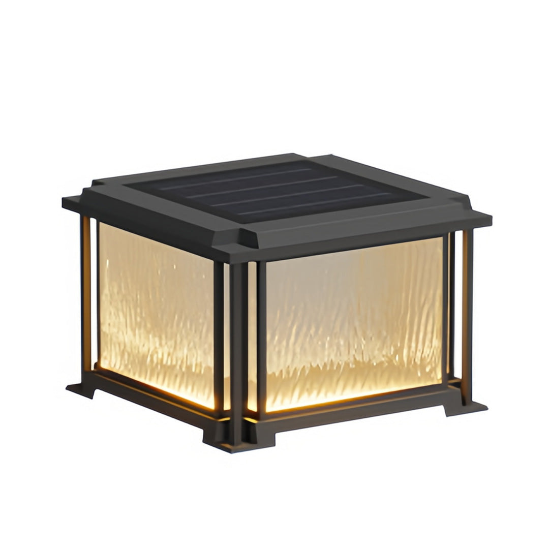 Modern Outdoor Pillar Light – Waterproof Black LED Gate Lamp
