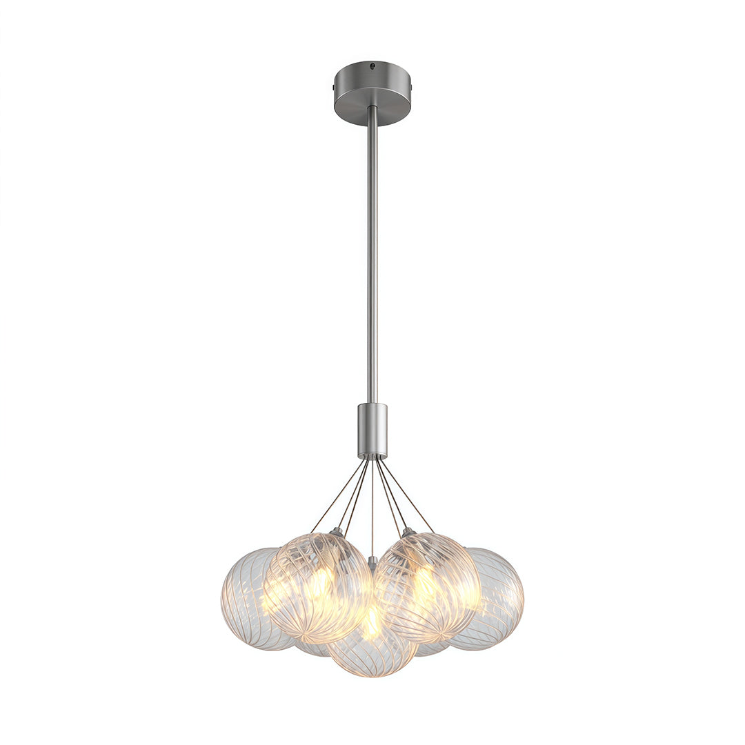 Aurelia Bubble Chandelier in Solid Copper, Modern Minimalist Ceiling Light