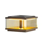 Square Pillar Post Lights for Courtyard and Fence, Black Aluminum LED