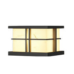 Modern Pillar Light Outdoor Stainless Steel Marble Courtyard Lamp