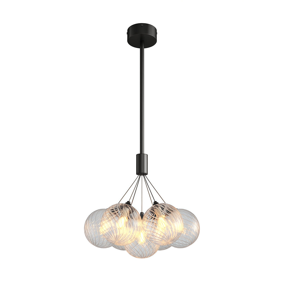 Aurelia Bubble Chandelier in Solid Copper, Modern Minimalist Ceiling Light