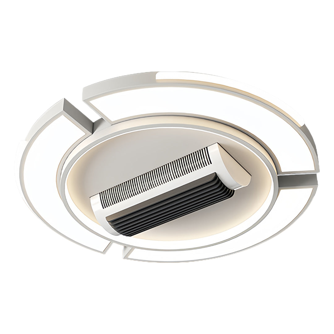 Bladeless Ceiling Fan with Full Spectrum LED Light – Modern Flush Mount
