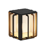 Modern Outdoor Pillar Lantern in Stainless Steel for Fence and Gate