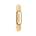 Modern Linear LED Wall Sconce with Wood Grain Finish