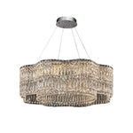 Modern Crystal Chandelier with LED Lighting, Stainless Steel Frame, Dimmable
