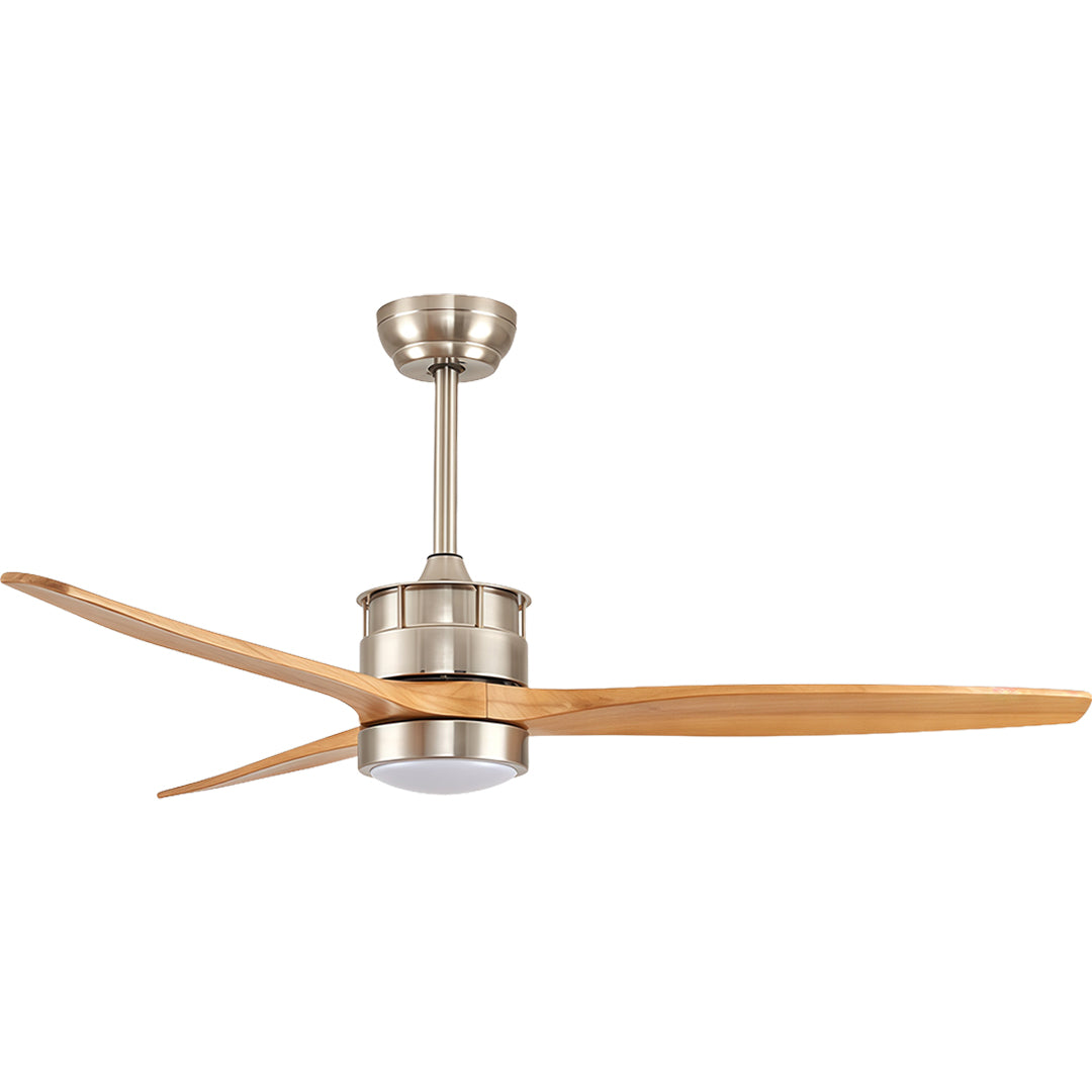 Aurelia LED Ceiling Fan with Light — Contemporary Wood-Blade Design