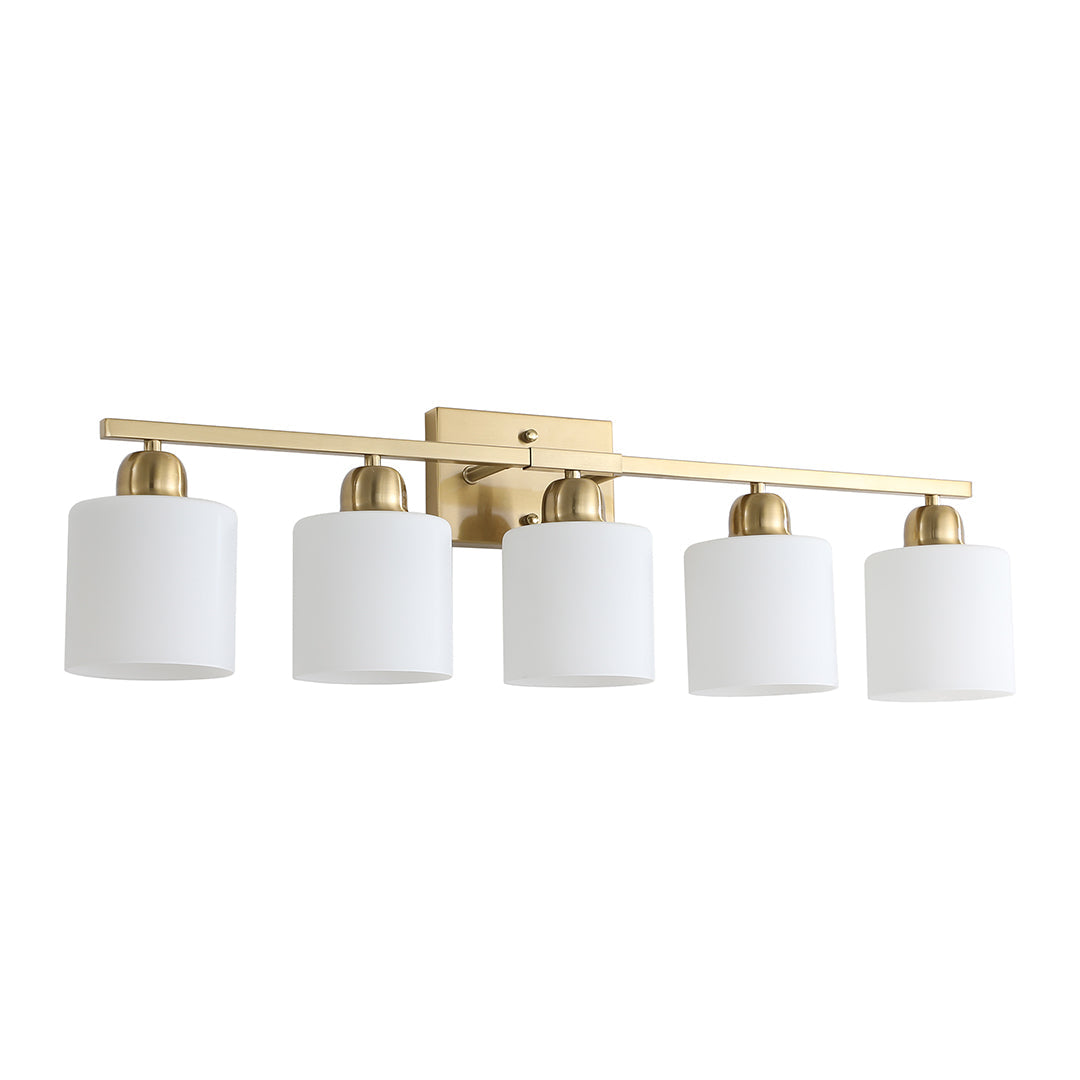 Modern Minimalist Vanity Light for Bathroom Mirror with Glass Shades