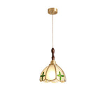 Ripple Glass Pendant Light in Copper Finish with Adjustable Hanging