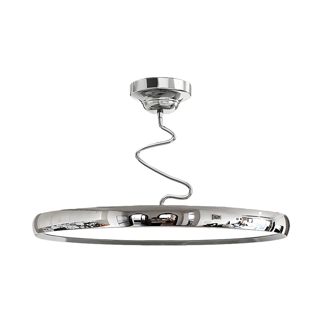 Twisted Full-Spectrum LED Semi Flush Mount Ceiling Light in Modern Finishes