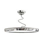 Twisted Full-Spectrum LED Semi Flush Mount Ceiling Light in Modern Finishes