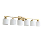 Modern Minimalist Vanity Light for Bathroom Mirror with Glass Shades