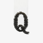 Charcoal Linear LED Chandelier, Modern Art-Inspired Ceiling Light for Dining and Living Spaces