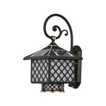 European Solar Wall Sconce with Diamond Glass Shade in Copper