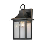 Outdoor Wall Sconce in Blackened Brass with Clear Glass – IP55 Waterproof