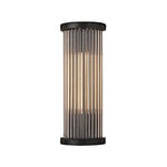 Aurelia Semi-Circular Glass Rod Wall Sconce in Matte Black