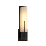 Rectangular Copper Wall Sconce with Cloud Stone Shade