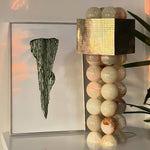 Quava Jade Table Lamp – Natural Stone Sculptural Lighting for Modern Interiors