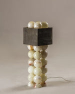 Quava Jade Table Lamp – Natural Stone Sculptural Lighting for Modern Interiors