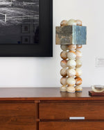 Quava Jade Table Lamp – Natural Stone Sculptural Lighting for Modern Interiors