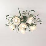 Quercia Floral Glass Ceiling Light – Modern Designer Flush Mount