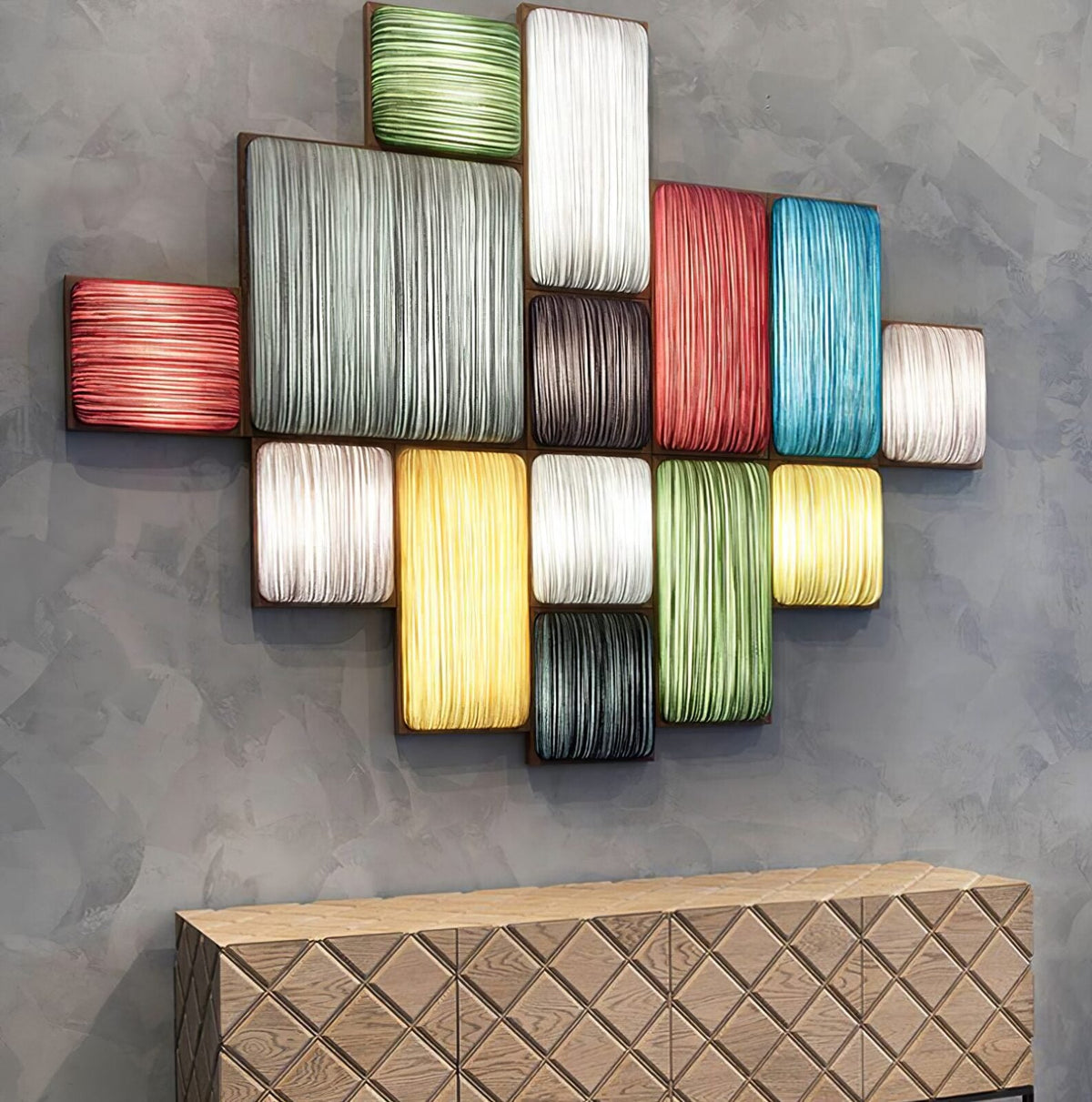 Raffia Textile Wall Light
