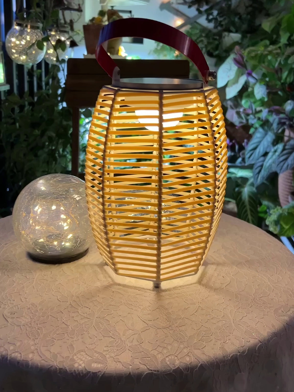 Lantern Built In Battery Table Lamp