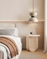 Vireo Travertine Pendant Light – Sculptural Stone LED Hanging Lamp for Modern Interiors