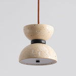 Vireo Travertine Pendant Light – Sculptural Stone LED Hanging Lamp for Modern Interiors