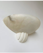 Sculptural Alabaster Wall Sconce with Warm Ambient Glow