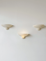 Sculptural Alabaster Wall Sconce with Warm Ambient Glow