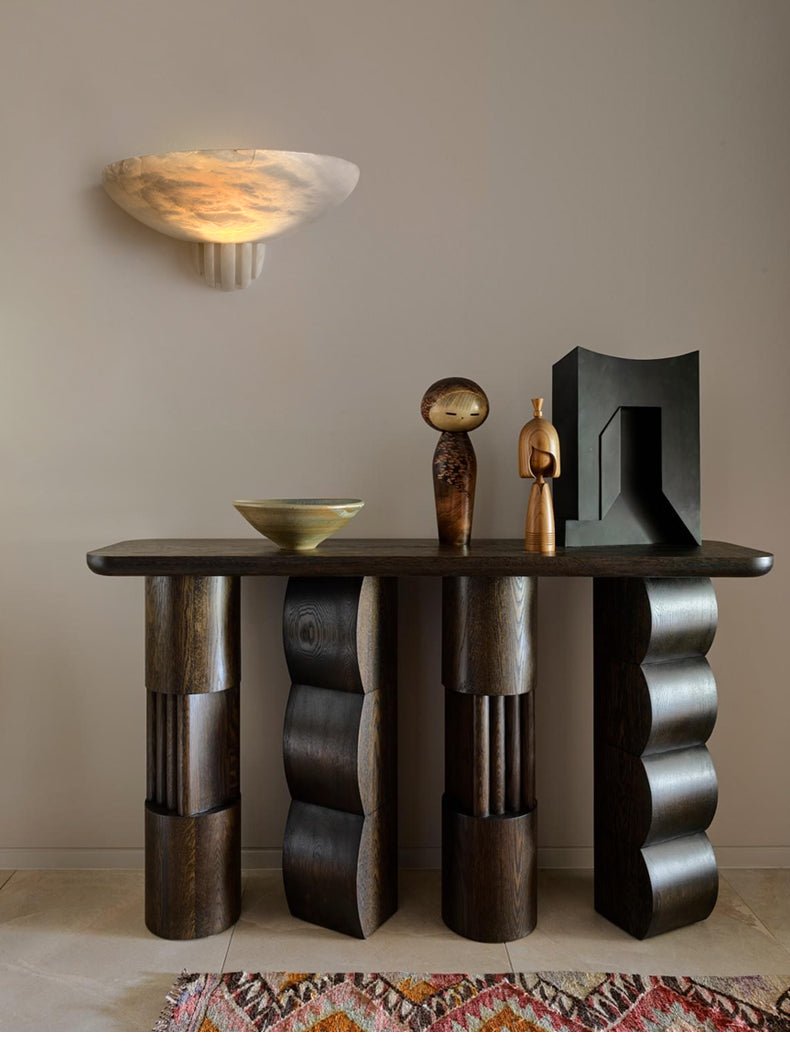 Sculptural Alabaster Wall Sconce with Warm Ambient Glow