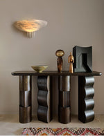 Sculptural Alabaster Wall Sconce with Warm Ambient Glow