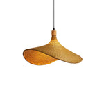 Bamboo Weave Hat Pendant Light