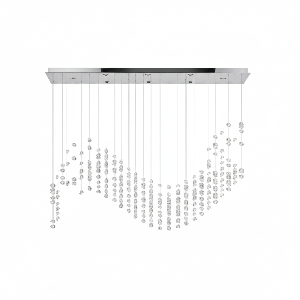 Raw Crystal Chandelier | Customizable Designer Pendant Light