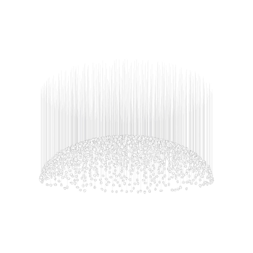 Raw Crystal Chandelier | Customizable Designer Pendant Light