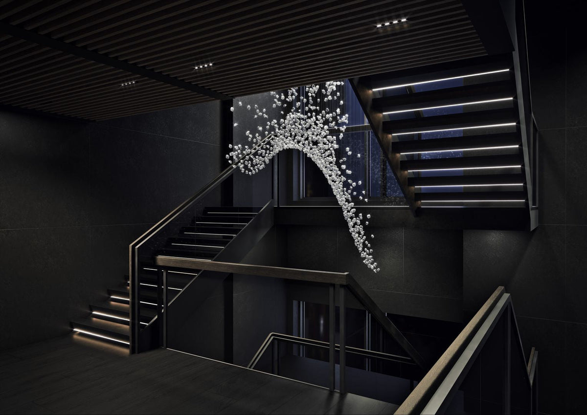 Raw Crystal Chandelier | Customizable Designer Pendant Light