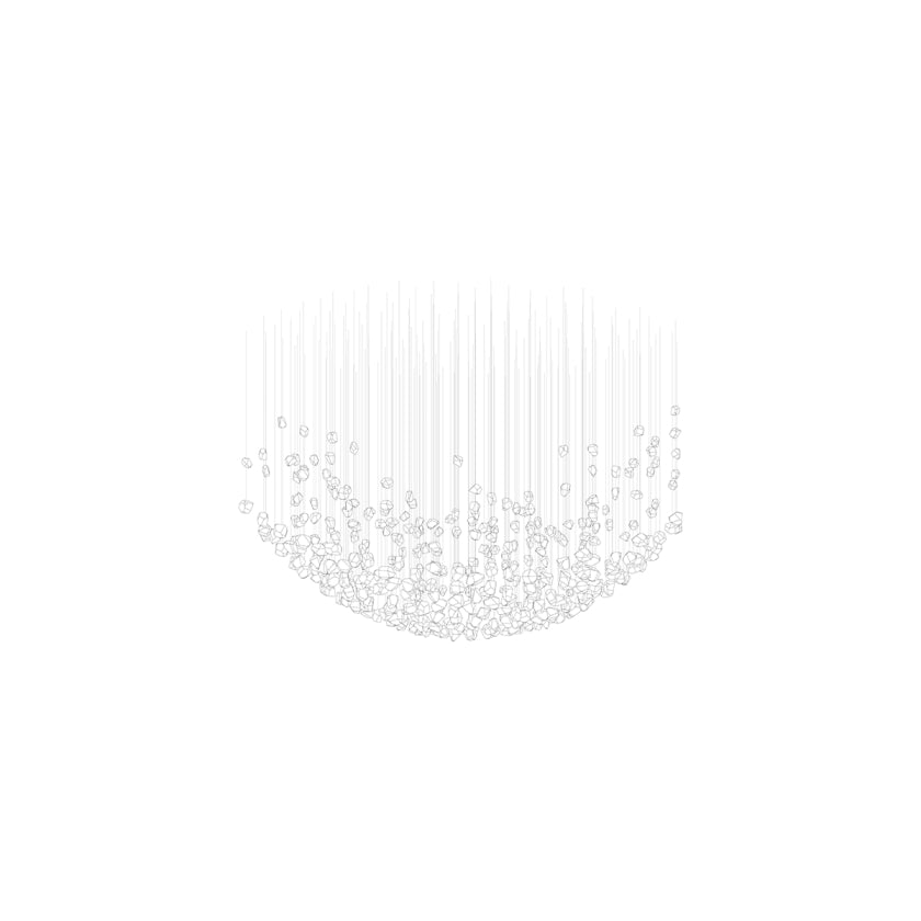 Raw Crystal Chandelier | Customizable Designer Pendant Light