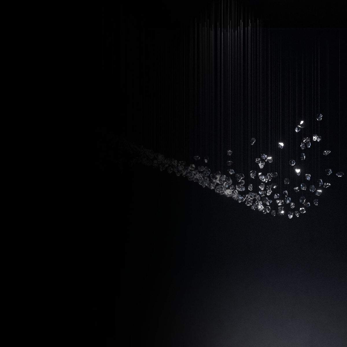 Raw Crystal Chandelier | Customizable Designer Pendant Light