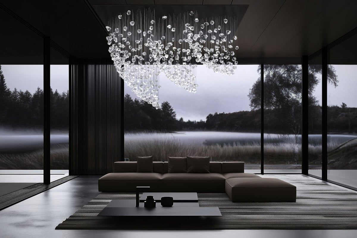Raw Crystal Chandelier | Customizable Designer Pendant Light