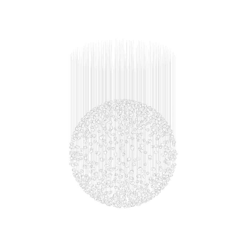 Raw Crystal Chandelier | Customizable Designer Pendant Light