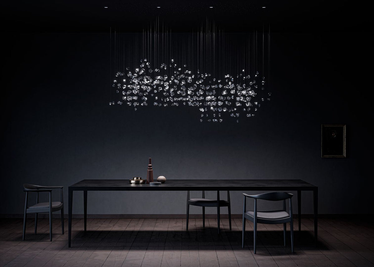Raw Crystal Chandelier | Customizable Designer Pendant Light