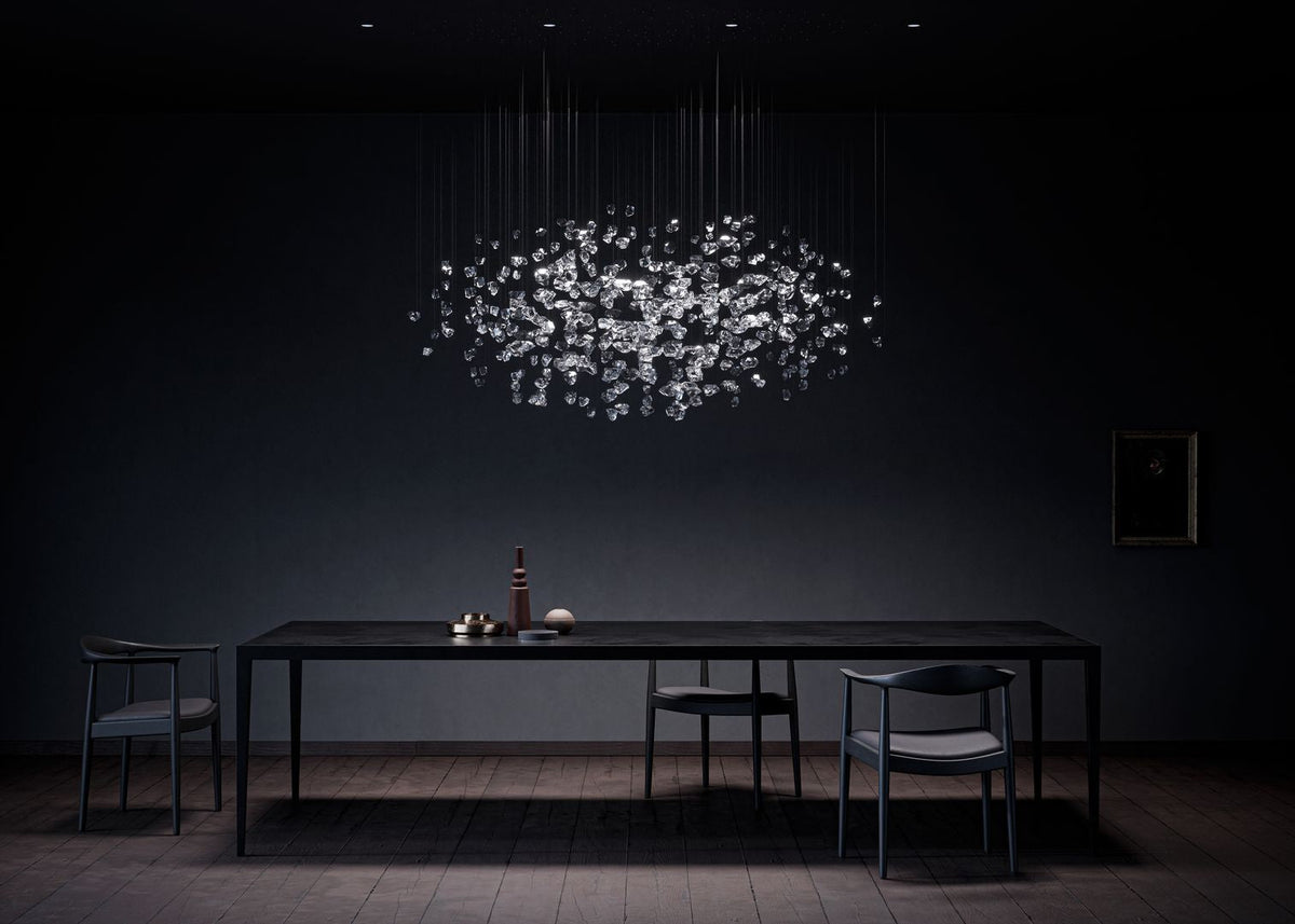 Raw Crystal Chandelier | Customizable Designer Pendant Light