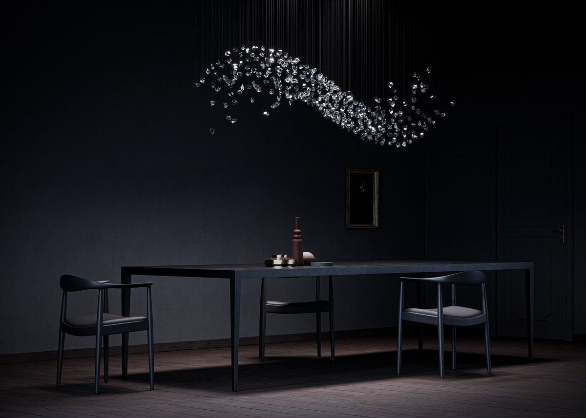 Raw Crystal Chandelier | Customizable Designer Pendant Light